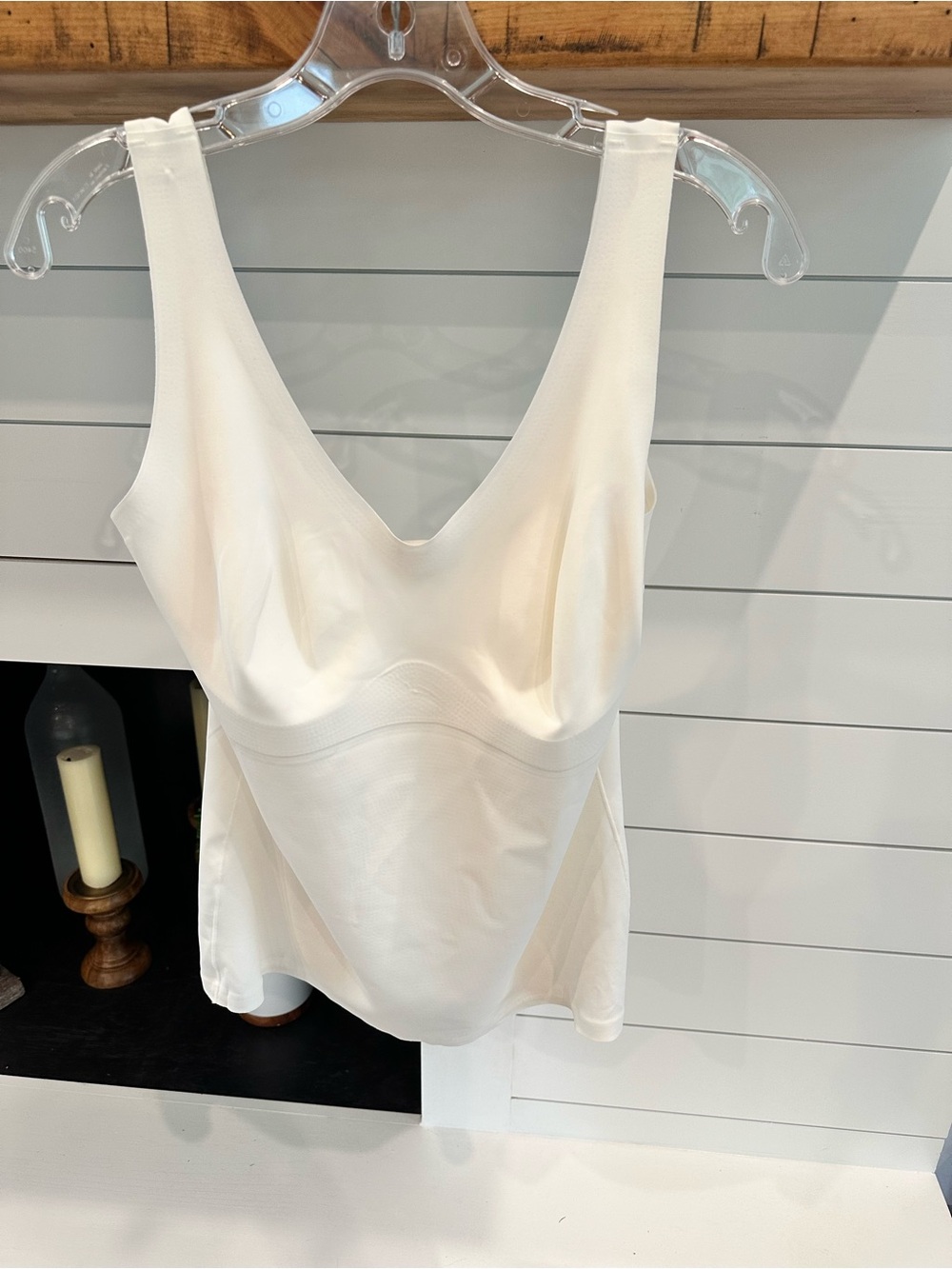 White Smooth V-Neck Shaper Tank Top